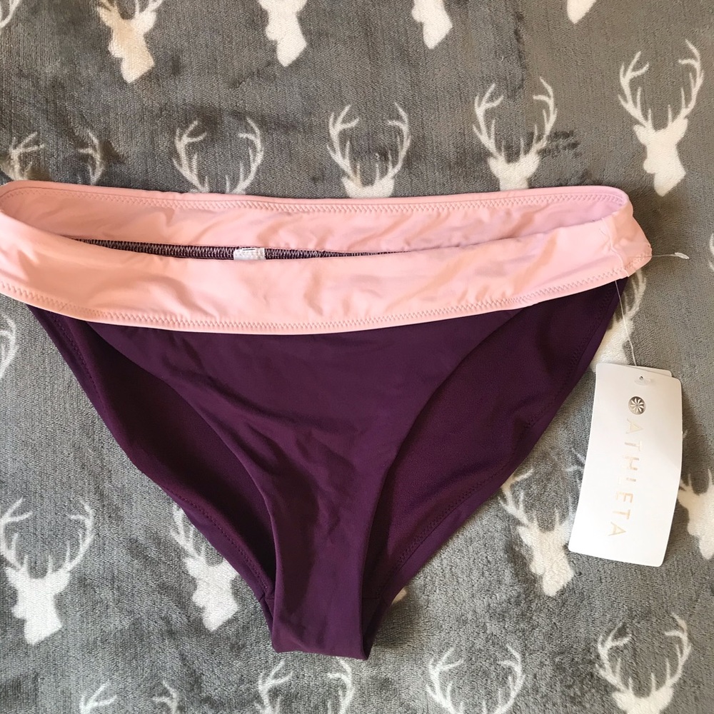 NWT Athleta Mod Block Swim Suit Bikini Bottom